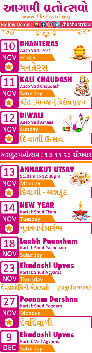 Gujarati Tithi Calendar | Diwali Festival Tithi